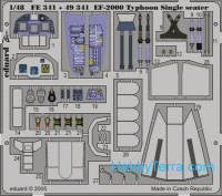 Photo-etched set 1/48 EF-2000 Typhoon Single Seater Color, for Italeri kit