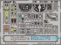 Photo-etched set 1/48 Spitfire Mk.IXc/XVIe Color, for Airfix kit