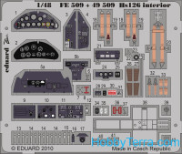 Photo-etched set 1/48 Hs 126 interior, for ICM kit