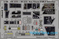 Photo-etched set 1/48 Sea Vixen FAW.2 interior Color, for Airfix kit