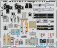 Photo-etched set 1/48 Mirage F.1CT/CR interior S.A., for Kitty Hawk kit