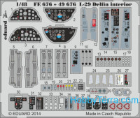 Photo-etched set 1/48 L-29 Delfin interior (self adhesive), for AMK kit