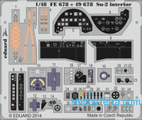 Photo-etched set 1/48 Su-2 interior (self adhesive), for Zvezda kit