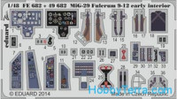 Photo-etched set 1/48 MiG-29 Fulcrum 9-12 early interior (self adhesive), for GWH kit	