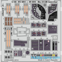 Photo-etched set 1/48 Do 215B interior (self adhesive), for ICM kit