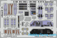 Photo-etched set 1/48 A-37A interior (self adhesive), for Trumpeter kit