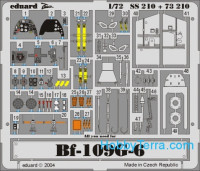 Photo-etched set 1/72 Bf-109G-6 Color, for Hasegawa kit