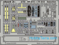 Photo-etched set 1/72 He 111P interior Color, for Hasegawa kit