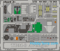 Photo-etched set 1/72 TBM-3 Avenger Color, for Hasegawa kit