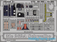 Photo-etched set 1/72 Me 262A Schwalbe Color, for Academy kit