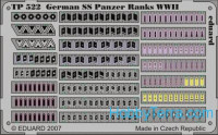 Photo-etched set 1/35 German SS panzer ranks WWII