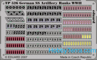 Photo-etched set 1/35 WWII German SS Artillery rank badges