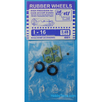 Rubber wheels 1/48 for I-16