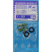 Rubber wheels 1/48 for I-153