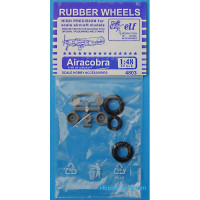 Rubber wheels 1/48 for P-39 Airacobra