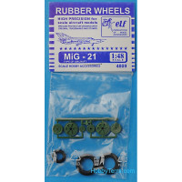 Rubber wheels 1/48 for MiG-21