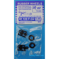 Rubber wheels 1/48 for Bf 109 F-G2, version A