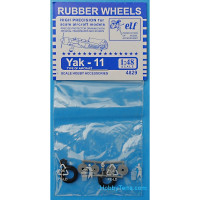 Rubber wheels 1/48 for Yak-11