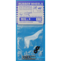 Rubber wheels 1/72 for MiG-3