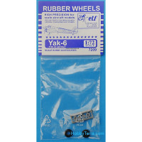 Rubber wheels 1/72 for Yak-6