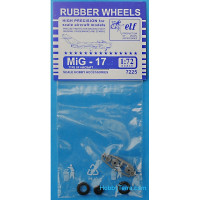 Rubber wheels 1/72 for MiG-17