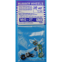 Rubber wheels 1/72 for MiG-27