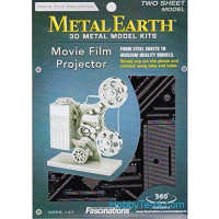 3D metal puzzle. Movie Film Projector