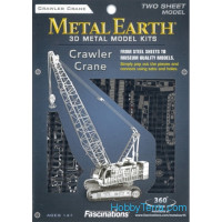 3D metal puzzle. Crawler Crane