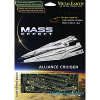 3D metal puzzle. Mass Effect. Alliance Cruiser