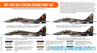 Hataka  CS105 Set of paints. MiG-29A/UB 4-colour scheme, 6 pcs