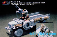 WWII US Truck driver/Gunner crew with accessories (resin)