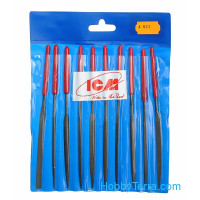 Needle file set with handles (10 pcs.)