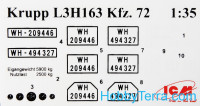 ICM  35462 Krupp L3H163 Kfz.72, WWII German radio truck