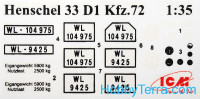 ICM  35467 Henschel 33 D1 Kfz.72 WWII German radio communication truck