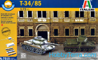 T-34/85 Soviet tank, 2 kits