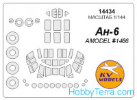 Mask for An-6 + wheels, for Amodel kit