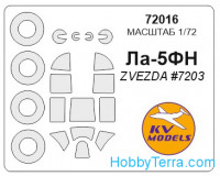 Mask 1/72 for La-5FN and wheels masks, for Zvezda kit