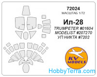 Mask 1/72 for Ilyushin IL-28, for Trumpeter kit