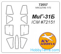 Mask 1/72 for MiG-31, for ICM kit