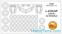 Mask 1/72 for L-410 + wheels masks, for AZ Models kit