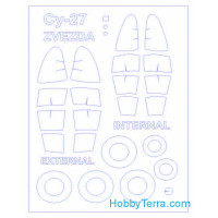 Mask 1/72 for Su-27 (Double sided) and wheels masks, for Zvezda kit