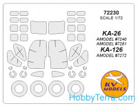 Mask 1/72 for Kamov Ka-26, for Amodel kit