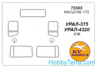 Mask 1/72 for Ural-375 / Ural-4320, for ICM kit