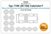 Mask 1/72 for Typ 770K (W-150) Cabriolet F + wheels masks (ACE)