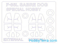 Mask 1/72 for F-86L Sabre Dog (double-sided) and wheels masks, for Special Hobby kit