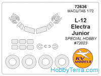 Mask 1/72 for L-12 Electra and wheels masks, for MPM kit