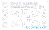 Mask 1/72 for AV-8B Harrier 2/Harrier 2 Plus and wheels masks, for Hasegawa kit