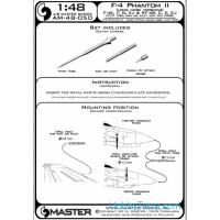 Master  48-050 Pitot tube for F-4 Phantom II - F-4E, F, G, EJ and recce variants RF-4B, C, E, EJ