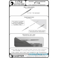 Master  72-092 Static dischargers for F-16, 18pcs