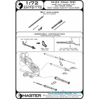 Master  72-110 Mi-24 (Hind D/E) - JakB-12.7 machine gun barrel and DUAS probe (metal and resin parts)